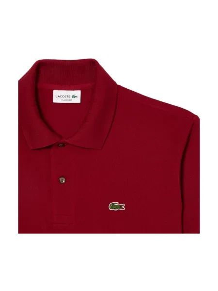 Koszulka polo Lacoste klasyczna z krótkim rękawem z logo czerwona