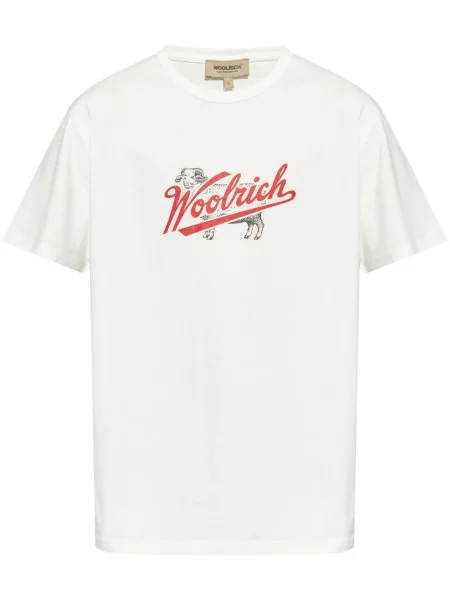 Tricou Woolrich cu imagine alb