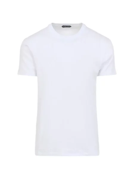Tricou Tom Ford cu decolteu rotund scurt alb