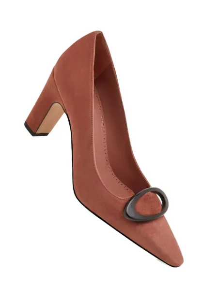 Pantofi cu toc Manolo Blahnik cu cataramă maro