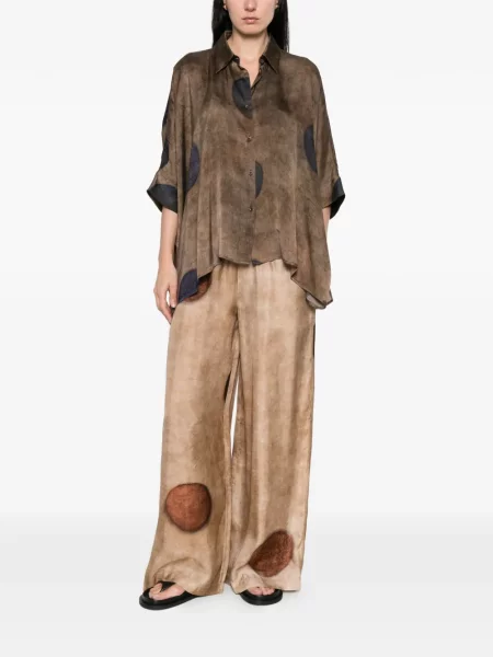Pantaloni Uma Wang cu buline cu imagine