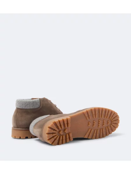 Ghete desert Eleventy din piele de căprioară gri