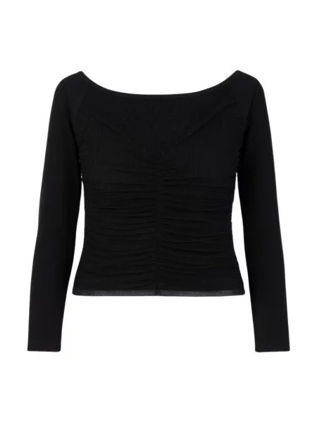 Sweter Twinset z falbankami czarny