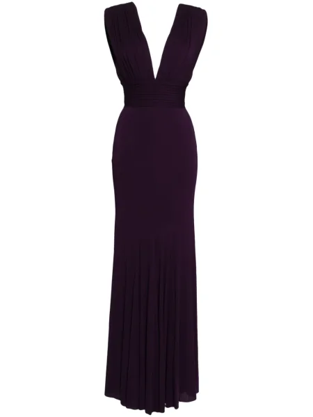 Sukienka Herve L. Leroux plisowana fioletowa