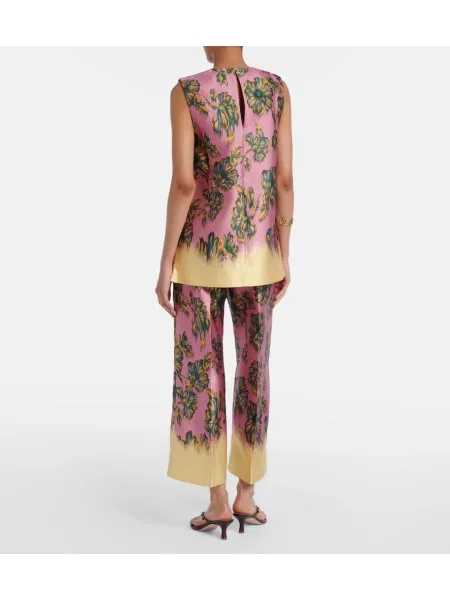 Pantaloni Alemais cu imagine roz