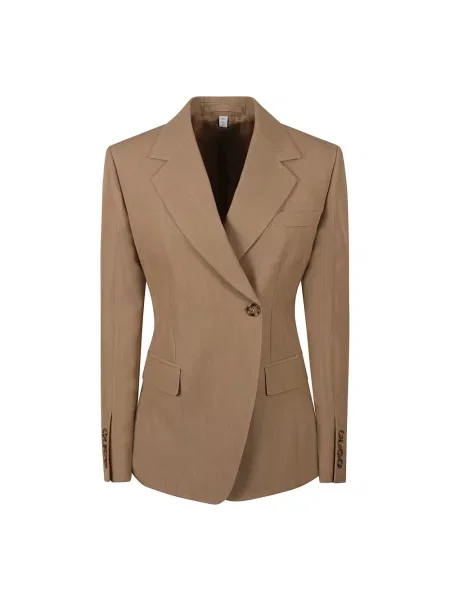 Marynarka Burberry wełniana jednorzędowa brązowa