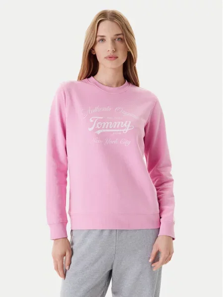Tommy Jeans Mikina Essential růžová