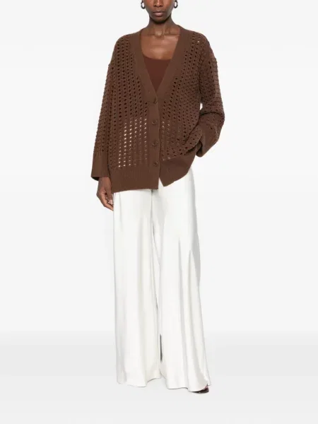 Cardigan Nude de lână maro