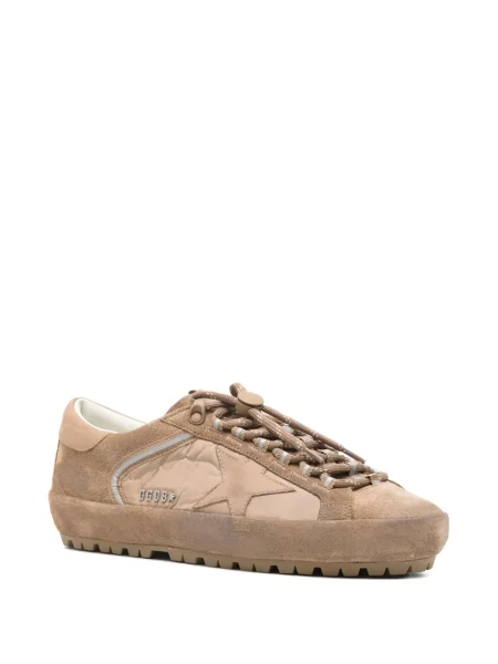 Sneakerși Golden Goose din piele de căprioară auriu