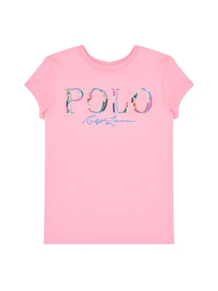 Tricou polo copii Polo Ralph Lauren roz
