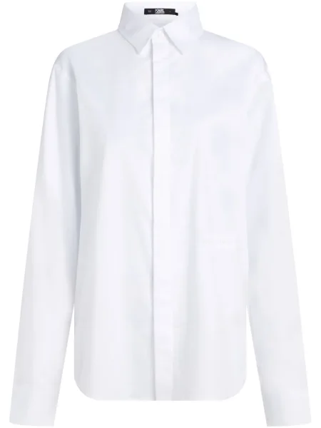 Košile Karl Lagerfeld s výšivkou bílá