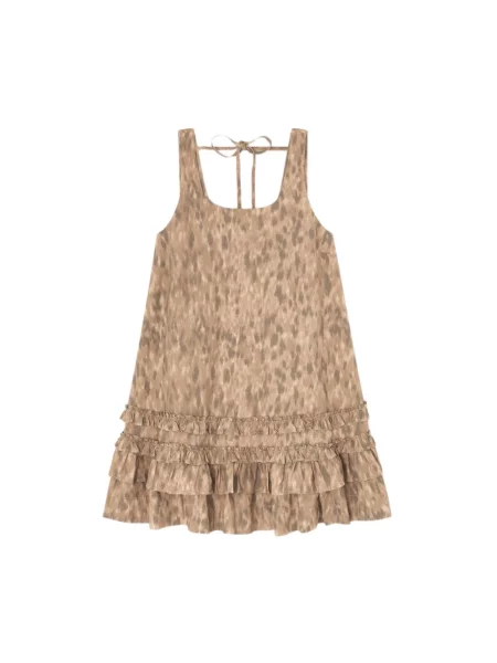 Sukienka Ganni beżowa