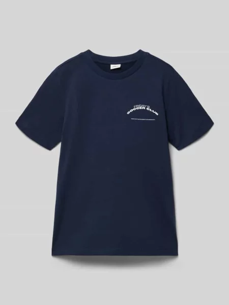 Męski t-shirt o kroju regular fit z czystej bawełny S.oliver Red Label granatowa