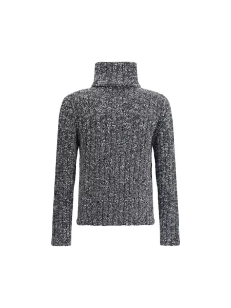 Sweter z golfem Dolce And Gabbana wełniany do golfa szary