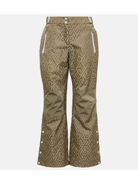 Jeździć na nartach spodnie dresowe Yves Salomon z nadrukiem zielone