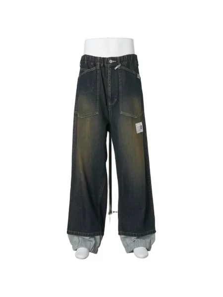 Pantaloni Maison Mihara Yasuhiro albastru