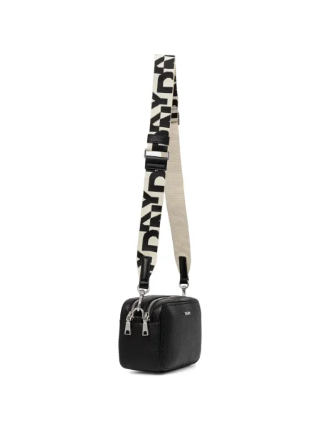 Geanta crossbody Dkny cu autograf negru