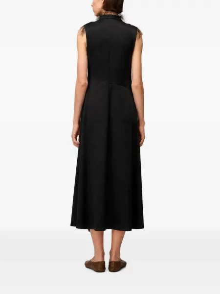 Rochie midi Retori cu pene negru