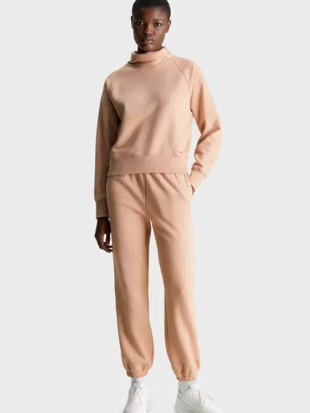Флісові спортивні штани Calvin Klein бежеві