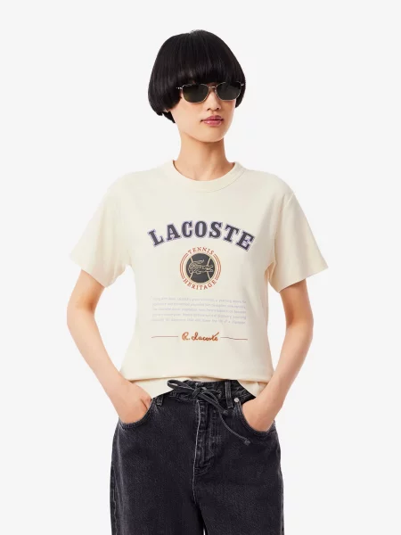 Футболка Lacoste бежевая