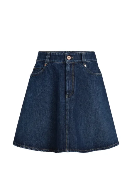 Mini fustă din denim Brunello Cucinelli mini albastru