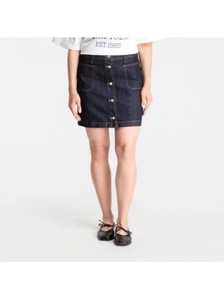 Sukně Tommy Hilfiger Mini Skirt Rinse Hw Rinse XS