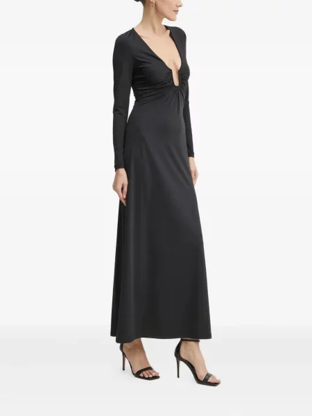 Rochie maxi Bardot de costum negru