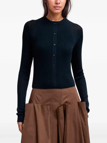 Cardigan Tibi tricotate albastru