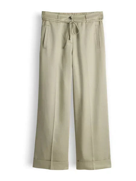 OPUS Pantaloni cu dungă Meeri cappuccino maro