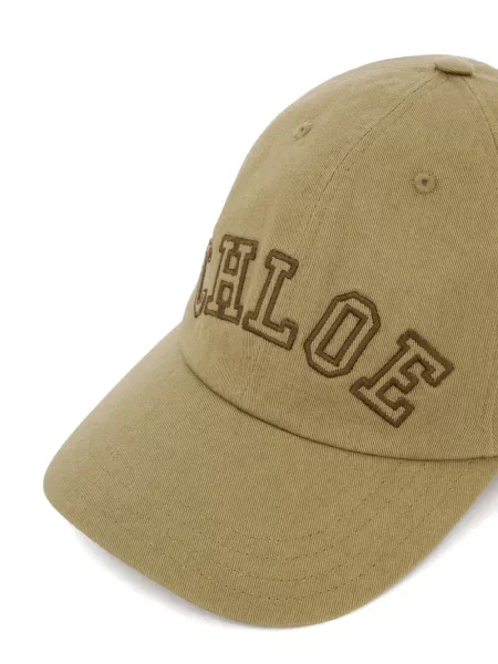 Șapcă Chloé cu broderie verde