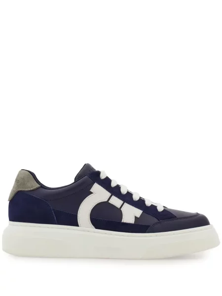 Sneakerși Ferragamo din piele albastru