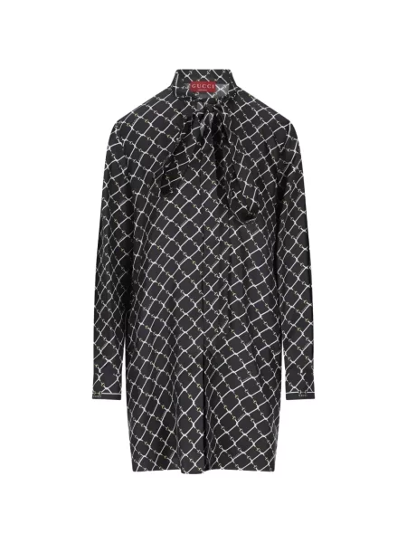 Rochie mini Gucci cu funde negru