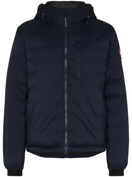 Geacă Canada Goose cu glugă albastru