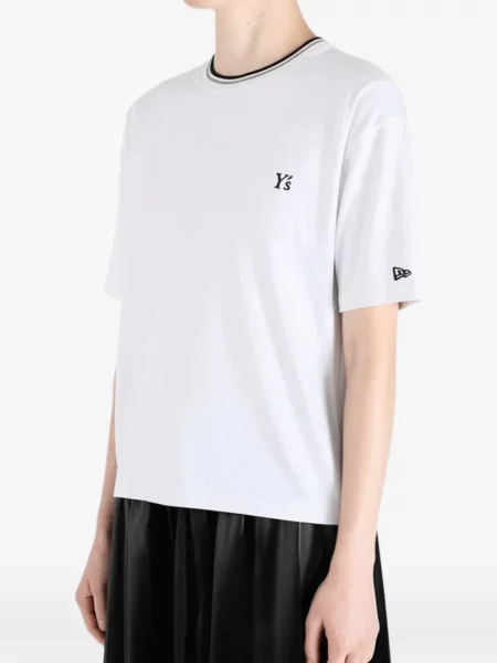 Tricou Y's cu broderie alb