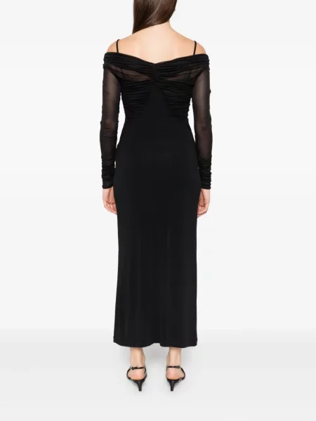 Rochie Max Mara drapată de costum negru