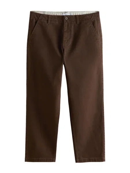 Next Chino kalhoty tmavě hnědá