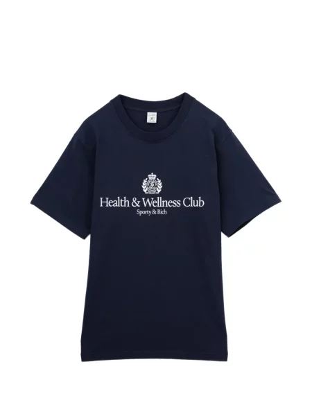 Tricou Sporty & Rich cu imagine albastru