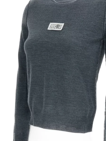 Džemper Mm6 Maison Margiela s autogramom siva