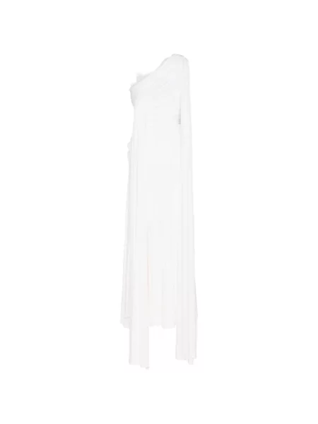 Rochie Herve L. Leroux asimetrică alb