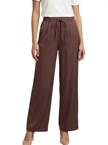 Hlače Only s vezicama smeđa