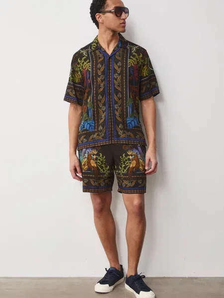 Medicine szorty z domieszką lnu