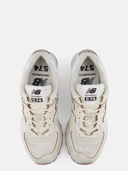 Кожаные кроссовки New Balance 574 белые