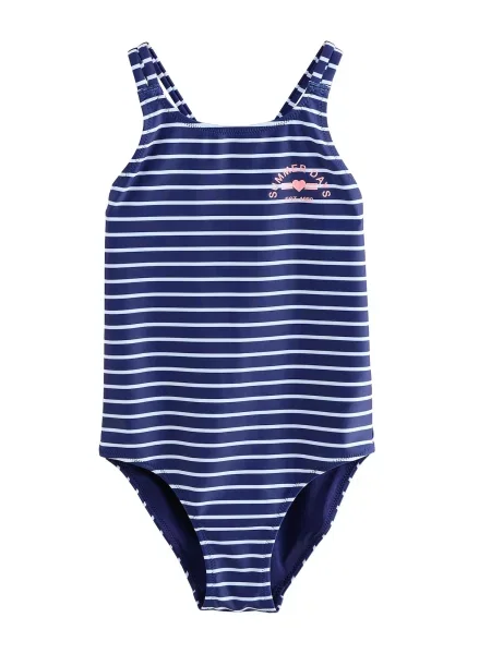 Next Costum de baie întreg bleumarin / rosé alb