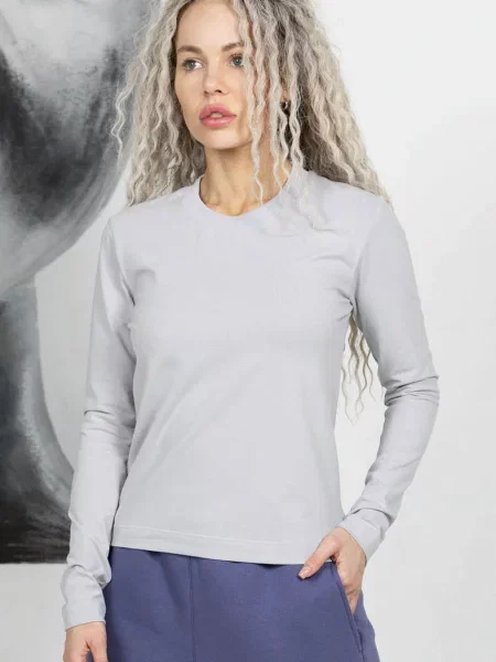 Женский однотонный джемпер из сірий