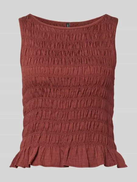 T-shirt o kroju slim fit z mieszanki model NORI SMOCK' Vero Moda