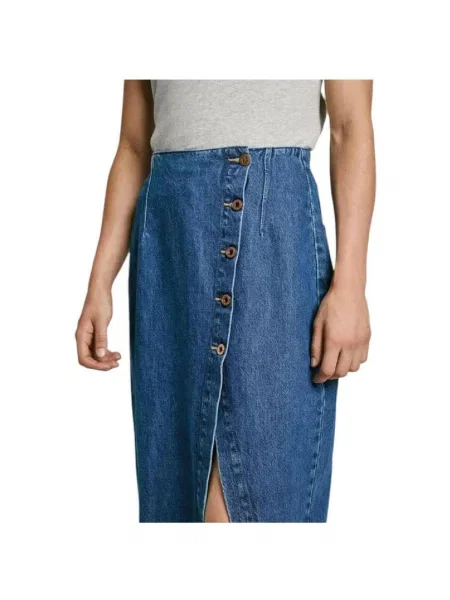 Fustă din denim Pepe Jeans albastru