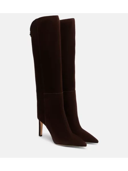Cizme Jimmy Choo din piele de căprioară maro