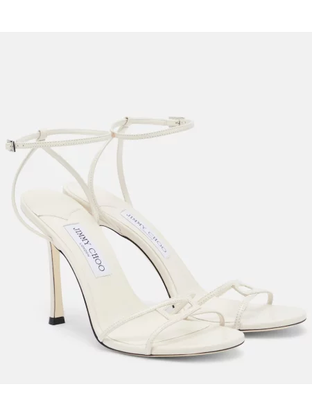 Sandale Jimmy Choo din piele alb