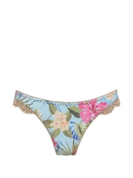 Bikini Del Maar cu model floral cu imagine albastru