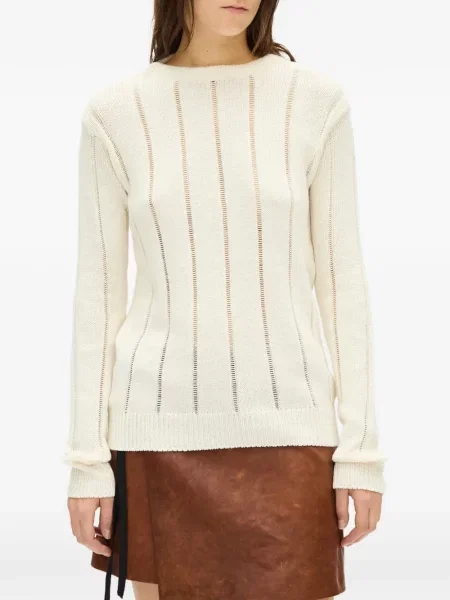 Pulover Ann Demeulemeester alb